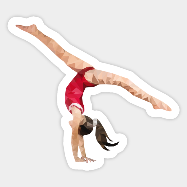 Gymnast Geometric Gymnastics Sticker TeePublic